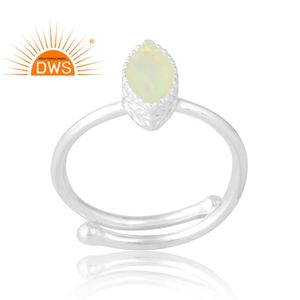 แหวนพลอยโอปอลจากเอธิโอเปียนธรรมชาติทำจากเงินสเตอร์ลิง925เหมาะสำหรับเป็นของขวัญสำหรับผู้หญิง - Product Image 1
