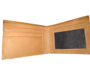 Portefeuille pour hommes en cuir terracotta occidental fait à la main accessoire de mode conçu unique à vendre - Product Image 2