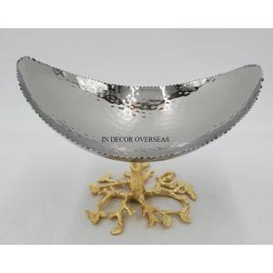 Cuenco de Metal de alta calidad y decorativo de diseño de flores únicas chapadas en oro de la India a un precio impresionante - Product Image 5