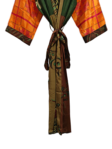 Vêtements pour femmes Taille libre Vêtements de plage Robe longue Robe de nuit Robe patchwork Robe de bain Kimono en soie Sari d'été pour femmes - Product Image 4