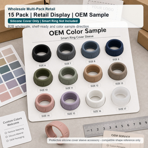 Funda de Silicona OEM para Anillo Inteligente Compatible con RingConn Gen 2, Caja de Color de Marca Privada, Exhibición para Venta al por Menor, Paquete de 15 - Product Image 4