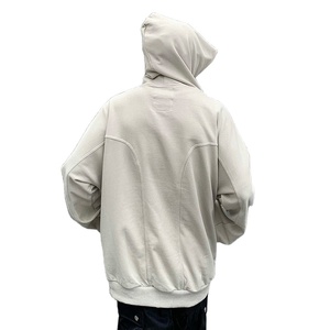 เสื้อฮู้ดทรงหลวมเปิดไหล่คอเสื้อฮู้ดแบบกำหนดเองครึ่งคอ - Product Image 2