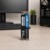 SSD M.2 SATA 512 Go NGFF 2280 Interne SATA III 6 Gbit/s pour Ordinateur Portable et de Bureau (Amélioration)