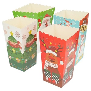 Boîtes de pop-corn de Noël Emballez votre pop-corn frais dans nos boîtes de pop-corn de fête de Noël et faites un enrobage sucré et salé - Product Image 1