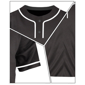 Maillot de baseball blanc pour hommes, maillot de baseball uni à 2 boutons, uniforme de sport, maillot de softball pour femmes pour unisexe - Product Image 5