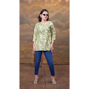 Ropa tradicional para mujer, Kurtis cortos de rayón pesado, listos para usar, suministro de fabricante indio a precio mayorista - Product Image 1