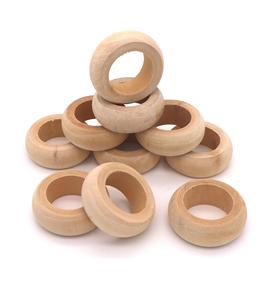 Wooden <b>Napkin</b> Rings 10pcs Natural Wood Serviette Holders Round Serviette Rings Table Decoration <b>Napkin</b> Ring for <b>Party</b> Decoration - Product Image 1