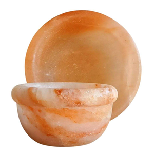 Cuenco de sal de roca del Himalaya para manualidades naturales hechas a mano, plato de especias ricas en minerales, cuenco para servir alimentos - Product Image 5