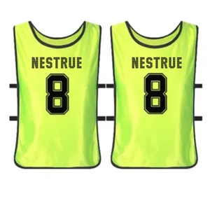 Baberos de fútbol de malla deportivos personalizados baratos para venta al por mayor Logo Pinnies ropa deportiva poliéster adultos diseños personalizados - Product Image 2