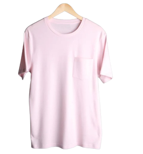 Venta al por mayor de algodón clásico de gran tamaño Regular Fit cuello redondo hombro caído Camiseta con bolsillo - Product Image 3