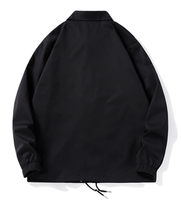 Blouson aviateur pour hommes à logo personnalisé de couleurs unies enduit de camouflage polyester formel imperméable et respirant de printemps - Product Image 6