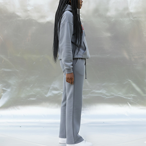 ชุดวิ่งจ๊อกกิ้งผ้าคอตตอนสีทึบชุดวอร์มแต่งโลโก้ได้ตามต้องการ - Product Image 6