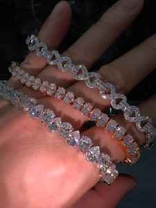 Bracelet unisexe en argent sterling 925 avec diamant moissanite et marquage 925, idéal pour le quotidien et les occasions spéciales – Grande Vente - Product Image 3