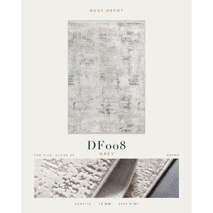 พรมอะคริลิคขายส่ง DEFNE DF008 สีเทา ผลิตด้วยเครื่องจักร พรมตุรกี สำหรับห้องนั่งเล่น โครงการโรงแรม - Product Image 2