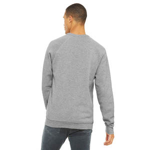 Bella + Canvas 3901 Unisex Ultra-Soft Raglan Sudadera Athletic Heather Crew Neck Fleece para invierno Estampado bordado personalizado - Product Image 3