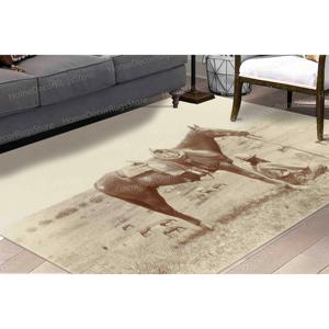 <b>Printed</b> Rug: Thin, Texas, Outdoor, Animal, Cowboy, Housewarming, Horse, <b>Dining</b> <b>Room</b>,Goblen Rug - Product Image 5