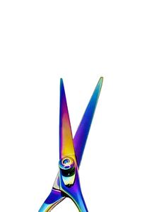 Ciseaux de coiffeur professionnels de 6.0 pouces avec revêtement en titane bleu Ciseaux de coupe de cheveux en acier inoxydable Type de beauté - Product Image 2