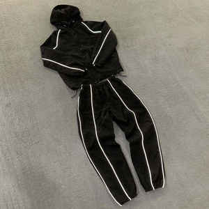 2 pièces, service OEM, veste coupe-vent en nylon personnalisée, streetwear d'hiver, lourde, à capuche, logo personnalisé, survêtement pour homme, coupe-vent - Product Image 5