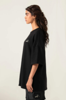 Camiseta de Verano para Mujer, 100% Algodón, Personalizada, Casual, con Botones, Cuello Redondo, Manga Corta, Abertura Lateral, Anti-Pilling, Felpa