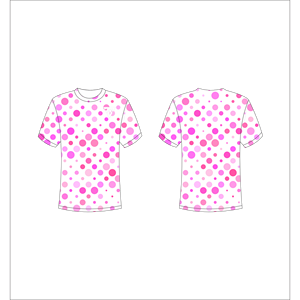 เสื้อยืดผู้ชายสีชมพูลายจุด แขนสั้น คอกลม ทรงปกติ สวมใส่สบาย ผลิตโดย Trackstar OEM แบรนด์ส่วนตัว TSI-G05-P0624 - Product Image 1