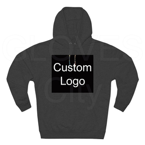 Sudaderas con capucha unisex con bordado de ciudad, sudaderas con capucha con estampado de logotipo personalizado, sudaderas gruesas en blanco mezcladas de algodón para hombre - Product Image 2