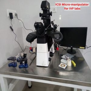 Micro-manipulateur ICSI avec tube de serrage trinoculaire et binoculaire pour utilisation en laboratoire Microscopes de haute précision - Product Image 5