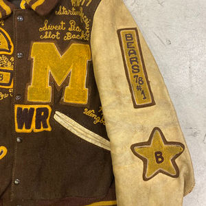 Logo personnalisé hiver baseball collège veste hommes Plus coton broderie universitaire décontracté peigné tissu tricoté support imperméable - Product Image 6