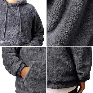 Sudaderas Casuales de Invierno para Hombre, Color Sólido, 100% Algodón, Felpa, Corte Regular, Secado Rápido y Transpirable, Alta Calidad, Teñido Liso, Forradas - Product Image 3