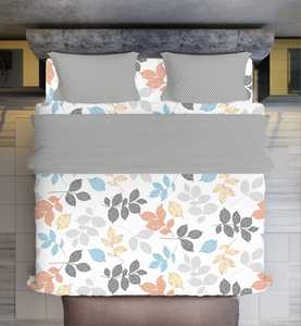 Drap plat Blossom King-Size 3 pièces ensemble avec 2 taies d'oreiller tissu imprimé résistant à la décoloration pour hôtel et hôpital chambre élégance - Product Image 2