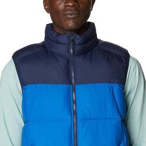 Nuevo Chaleco Acolchado de Invierno para Hombre, Diseño Personalizado OEM, Color en Contraste, Lona de Poliéster Impermeable, Cuello Alto, Cremallera Completa - Product Image 4