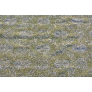 Alfombra Vintage, Alfombra Turca Grande de 5.3x10.4 pies, Alfombra de Lana Floral Verde y Blanca - Product Image 5