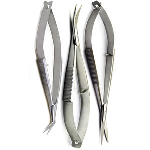 กรรไกรขนาดเล็กปลายแหลมปลายแหลมทำจากสเตนเลสสตีลมีที่จับกันลื่นกรรไกรสปริงสวยงาม - Product Image 3