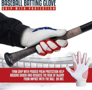 2026 gants de frappeur de baseball souples personnalisés conception de Logo doigt complet Sports de plein air respirant en cuir de chèvre souple anti-dérapant - Product Image 6