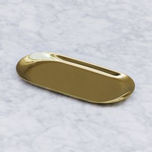 Bandeja de Servicio de Latón de Lujo con Acabado Dorado Pulido, Personalizable para Bodas, Aperitivos y Bebidas - Product Image 6