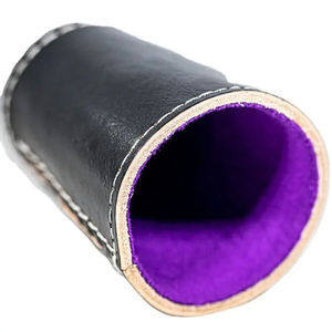 Gobelet à dés en cuir synthétique et flanelle, personnalisé, avec dés, pour jeu de société, en boîte en cuir originale, vente en gros, prix abordable - Product Image 3