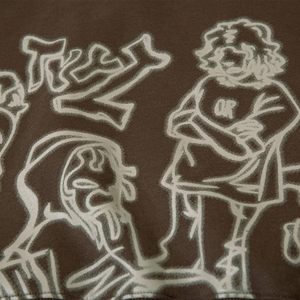 เสื้อแจ็กเก็ตมีฮู้ดลายกราฟิกไซส์ใหญ่พิเศษสำหรับทุกเพศเสื้อสเวตเชิ้ตแบบสวมหัวสำหรับซักกรดแบบวินเทจออกแบบโลโก้ได้ตามที่ต้องการ - Product Image 2