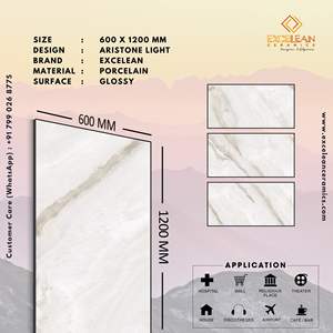 Diseño de aspecto moderno Porcelana Cerámica Azulejos brillantes 60X120 Mármol Granito Material de construcción Pisos Baño Sala de estar WPC 3D - Product Image 2