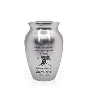Mini urne de hockey sur glace personnalisée pour les cendres humaines Cadeaux de souvenir pour les cendres humaines dans la mémoire d'amour Taille personnalisée argent - Product Image 6