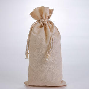 Logotipo personalizado reutilizable grande marrón beige en blanco algodón cordón bolsa zapatos bolsas de polvo - Product Image 2