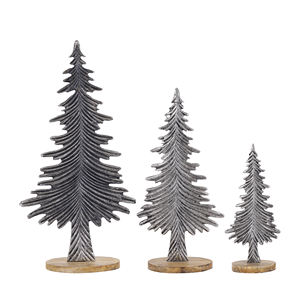 Escultura de árbol de Navidad de hierro vintage decoración rústica de vacaciones para el hogar - Product Image 5