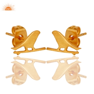 Best Selling Brass 18K Gold Plated Bird <b>Stud</b> <b>Earring</b> for Women Classic <b>Earring</b> Collection Demi <b>Fine</b> Jewelry Manufacturer - Product Image 1