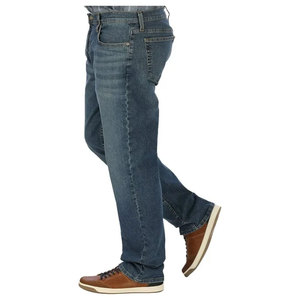 2024 nuevos pantalones vaqueros para hombre, elásticos, ajustados, de pierna recta, de negocios, formales, informales, holgados, transpirables, producto más Popular, técnicas lavadas - Product Image 3