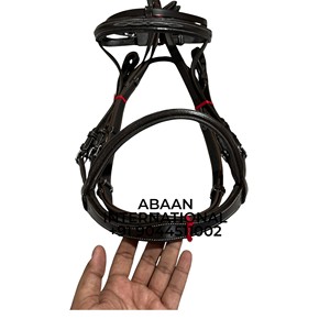 บังเหียนหนังม้าพร้อมด้ามจับยางแผ่นรองนุ่มทำจากสแตนเลสทำด้วยมือสำหรับการขี่ม้า - Product Image 3