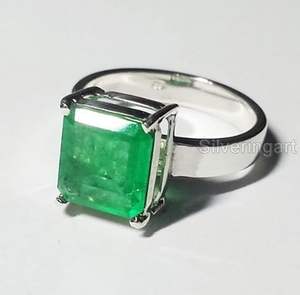 Wholesale <b>Mens</b> <b>Ring</b> Natural Emerald Gemstone May Birthstone Anniversary Christmas Father's Day Jewelry 925 Sterling <b>Silver</b> <b>Ring</b> - Product Image 1