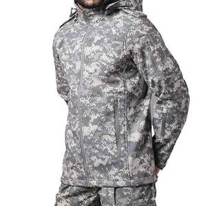 Logotipo personalizado OEM a prueba de viento campamento senderismo hombres al aire libre cortavientos impermeable sublimación suave Shell abrigo invierno Softshell chaquetas - Product Image 2