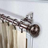 Support de tringle à rideau personnalisable en métal argenté moderne pour la décoration intérieure, salle de bain, salon, hôtel