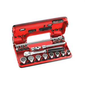 Jeu de douilles métriques Facom 3/8'' 12 points DBOX avec cliquet, kit de 18 pièces - Product Image 2