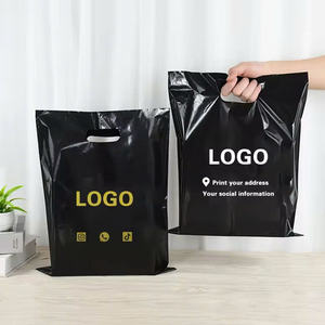 Bolsas de plástico troqueladas con asas resistentes, bolsas de plástico para regalos, comida para llevar, tamaño bajo petición - Product Image 3
