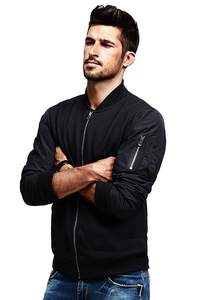 Chaqueta universitaria OEM 2025 para hombre, logotipo bordado personalizado, ropa de invierno, cuero, tendencia, patrón industrial, letras sin cuello - Product Image 6