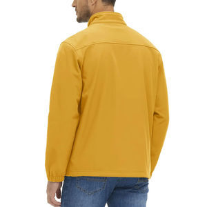Chaqueta softshell con cremallera para hombre, con logotipo personalizado OEM, impermeable, para exteriores, cálida, para invierno. - Product Image 5